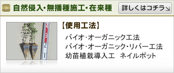 自然侵入・無播種施工・在来種